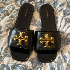 Tory Burch Black Slides size 8